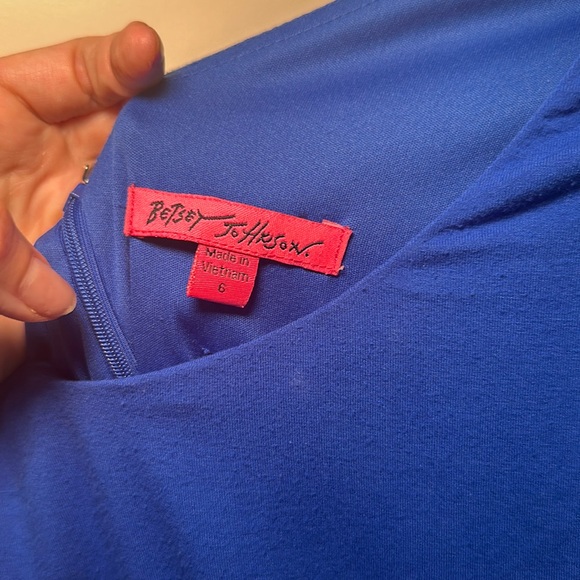 Betsy Johnson Blue Dress Ruffle Ruched - 6 - Picture 6 of 8